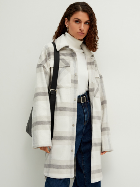 

Пальто женское ZARINA 2369443143 серебристое XL, 2369443143