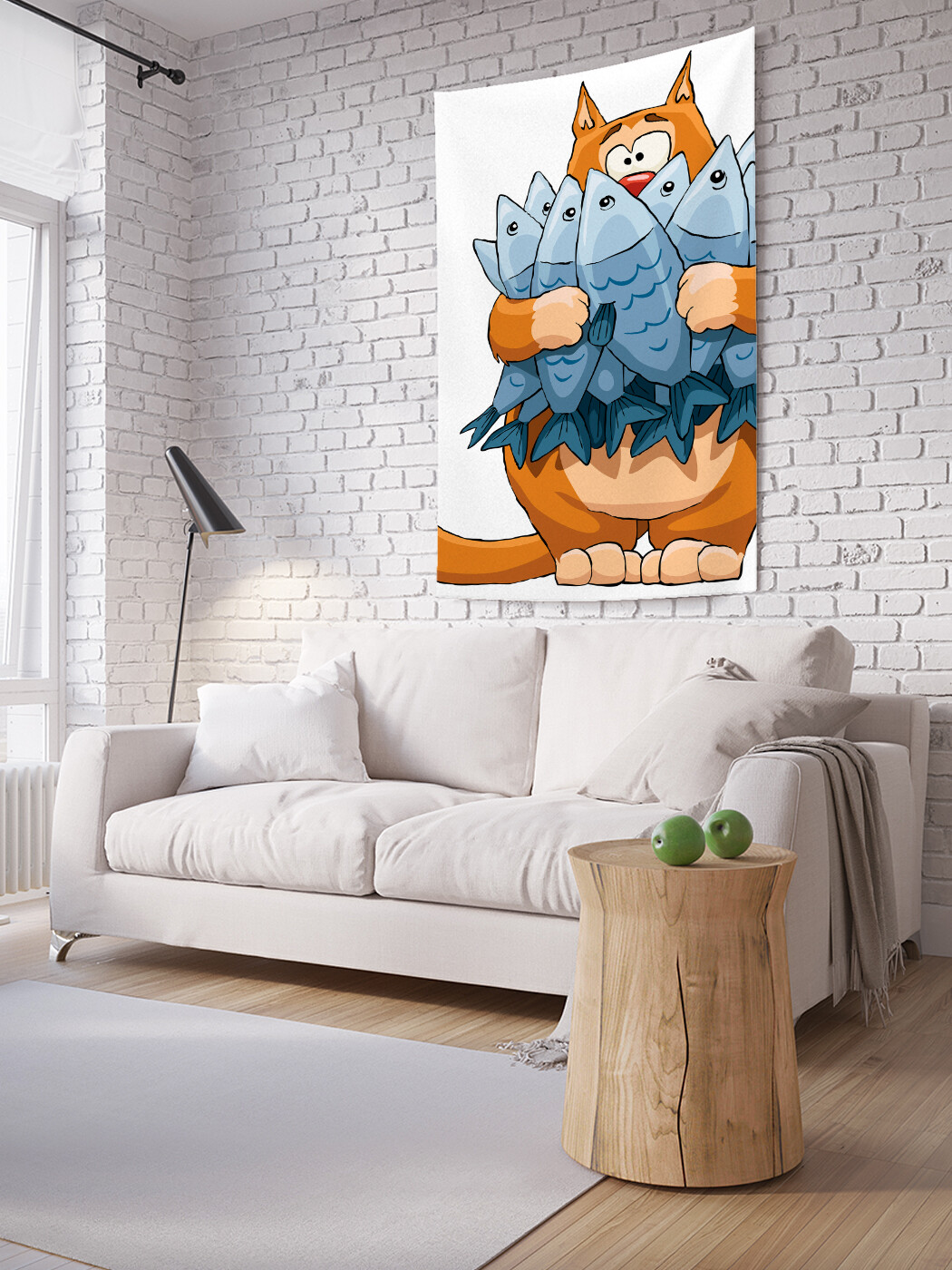 

Вертикальное фотопанно JoyArty Кошачий букет, из ткани, 150х200 см