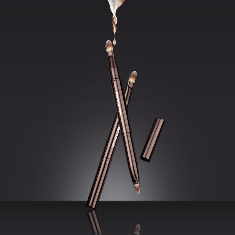 Кисть для теней двусторонняя коричневая