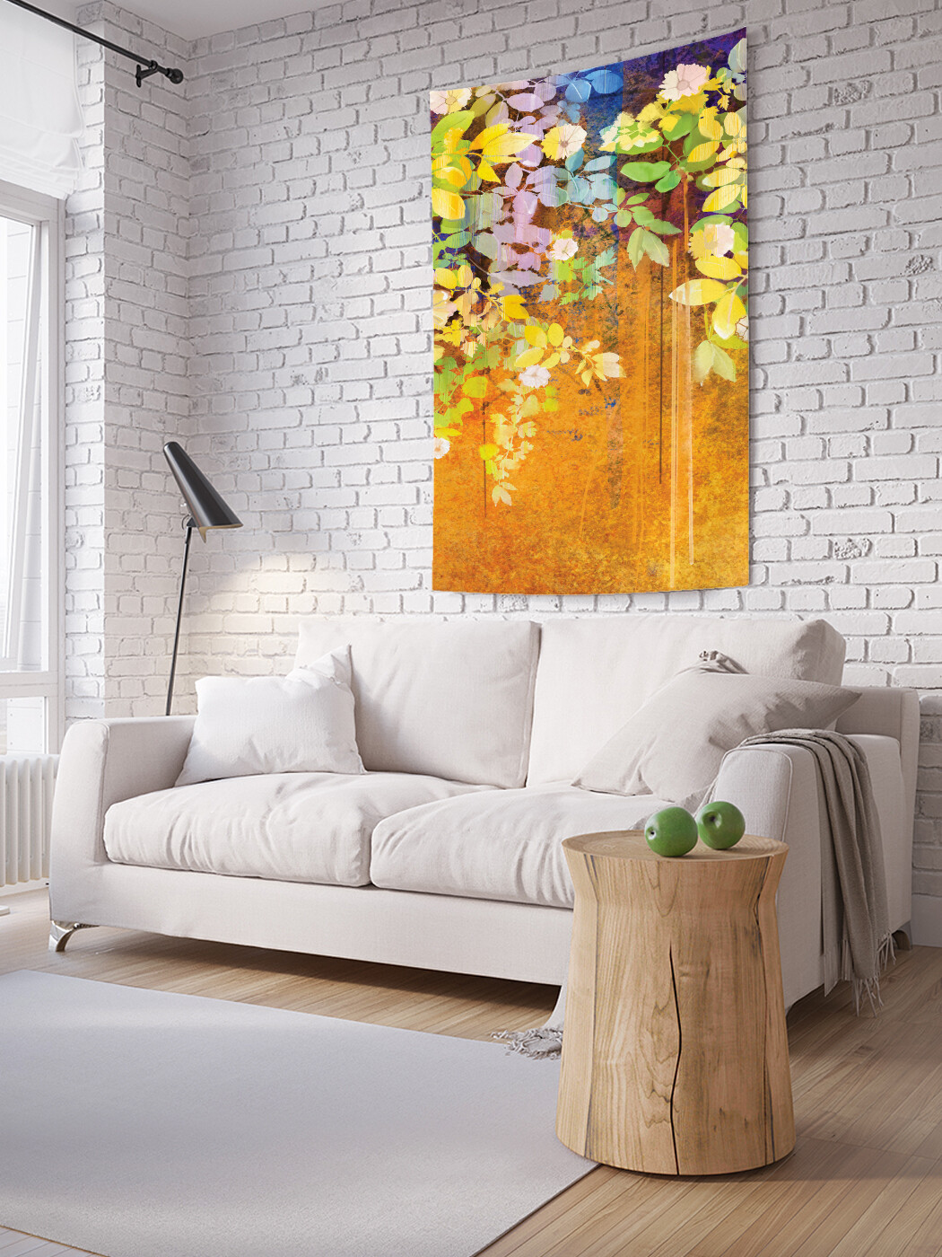 

Вертикальное фотопанно JoyArty Висячие цветы, из ткани, 100х150 см