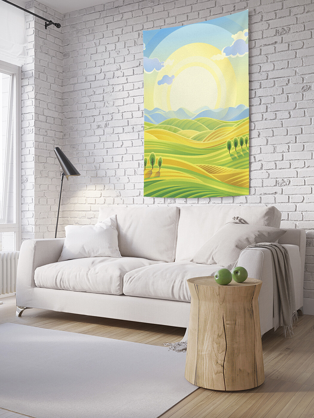 

Вертикальное фотопанно JoyArty Веселые холмы, из ткани, 150х200 см