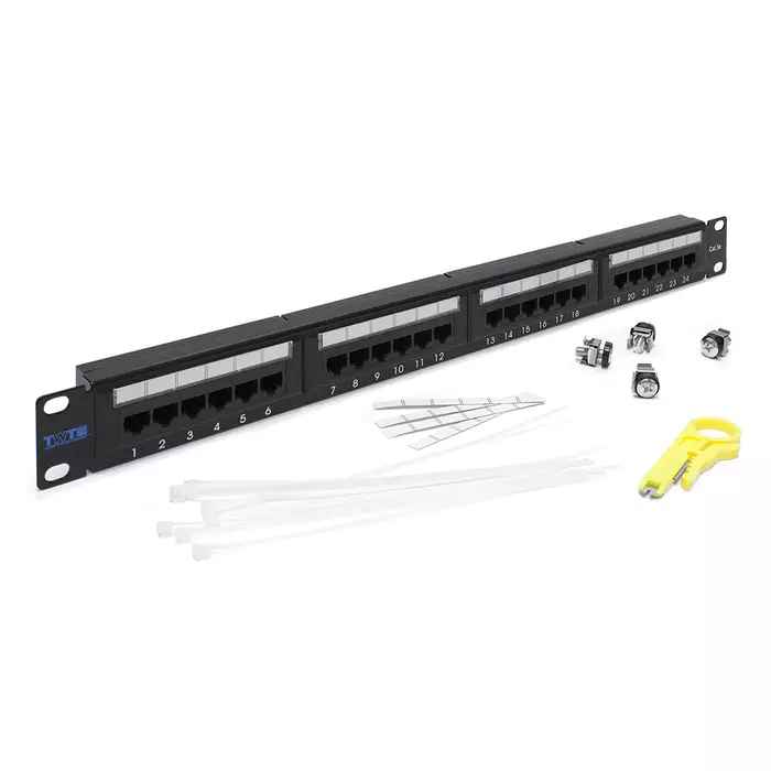 

Патч-панель TWT PP24UTP (16102250), Черный, PP24UTP
