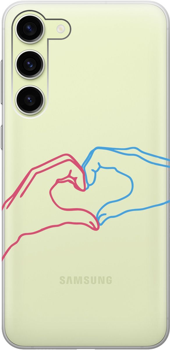 

Чехол на Samsung Galaxy S23+ с 3D принтом "Fall in Love" прозрачный, Прозрачный;голубой, 158389