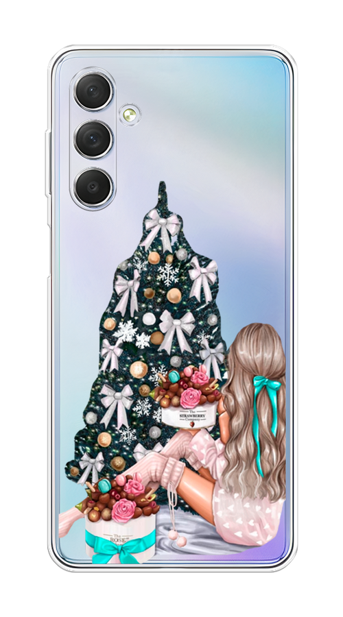 

Чехол на Samsung Galaxy M54 "New Year", Зеленый;бежевый;голубой, 2108250-5