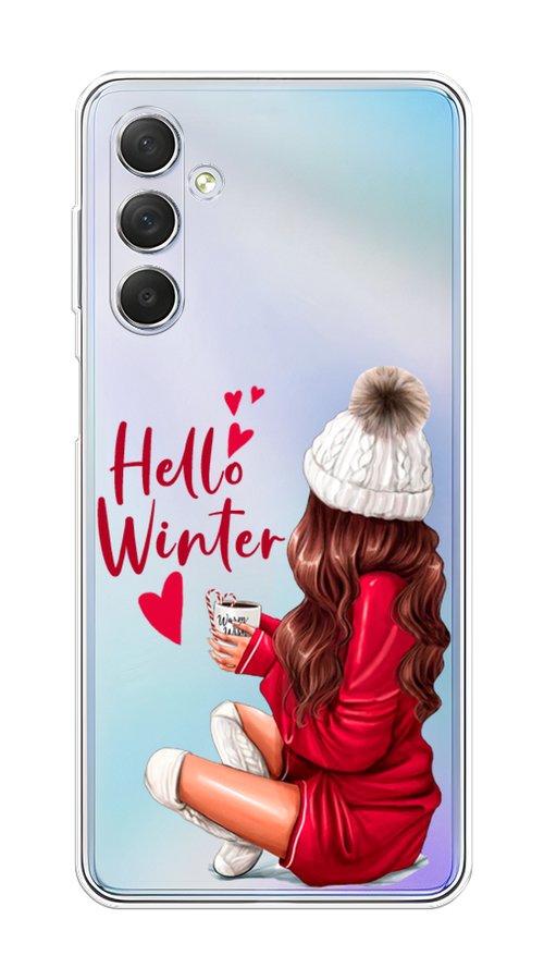 

Чехол на Samsung Galaxy M54 "Hello winter", Красный;белый;коричневый, 2108250-5