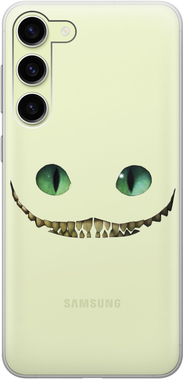 

Чехол на Samsung Galaxy S23+ с 3D принтом "Cheshire Cat" прозрачный, Прозрачный;белый, 158389
