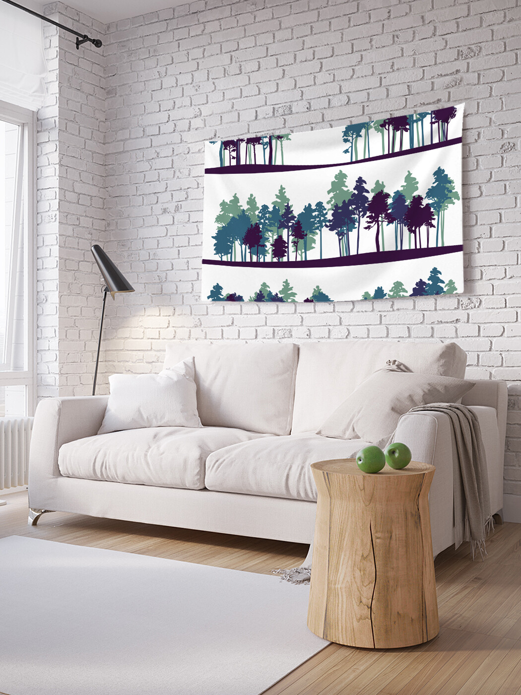 

Горизонтальное фотопанно JoyArty Триптих леса, из ткани, 100х150 см