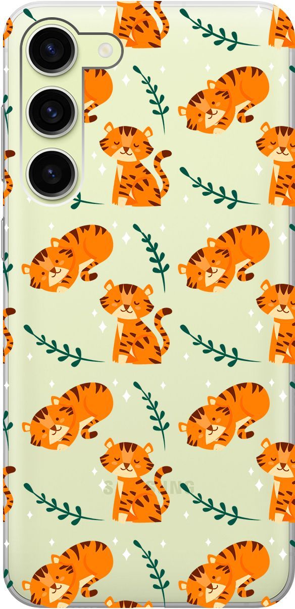 

Чехол на Samsung Galaxy S23+ с 3D принтом "Tigers" прозрачный, Прозрачный;бежевый, 158388