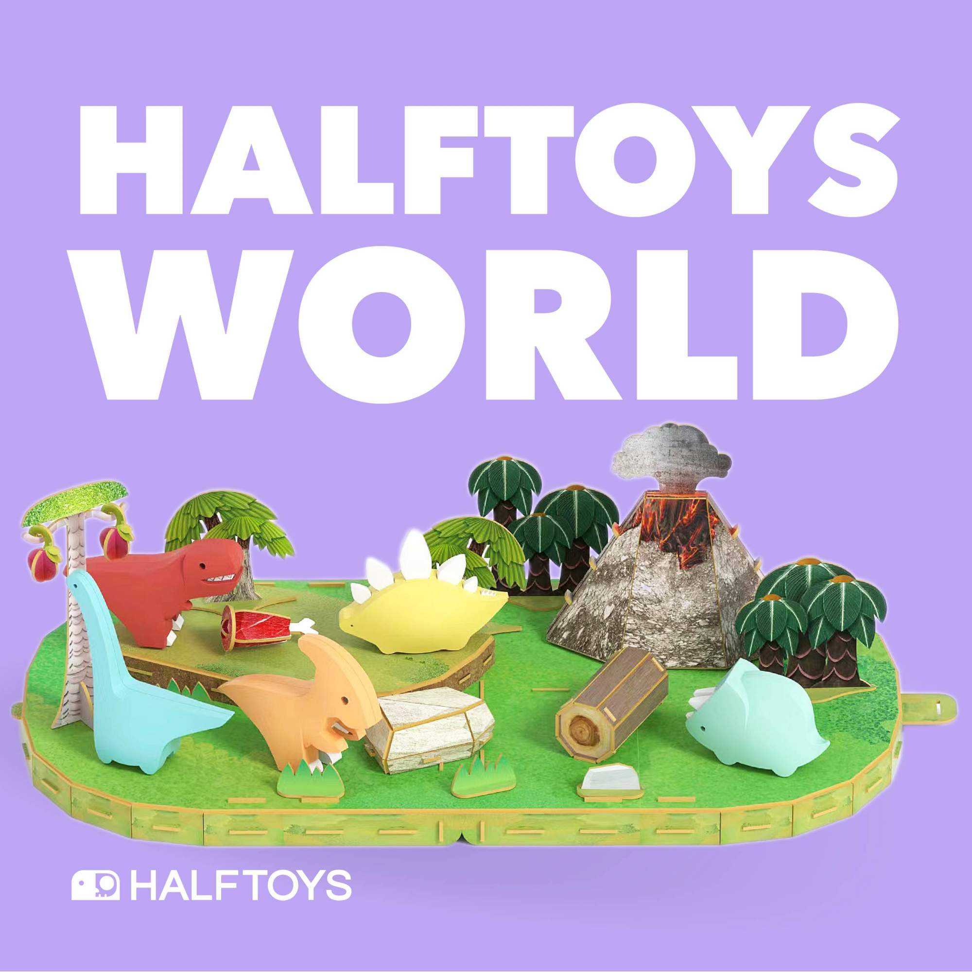 Набор фигурок HALFTOYS WORLD DINO Динозавры 5 шт.