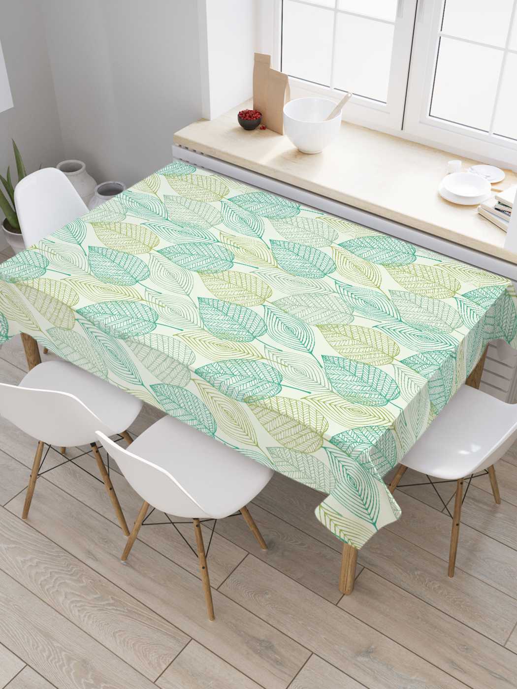 

Скатерть прямоугольная JoyArty "Осенний ветер" из сатена, 180x145 см, Розовый, Осенний ветер