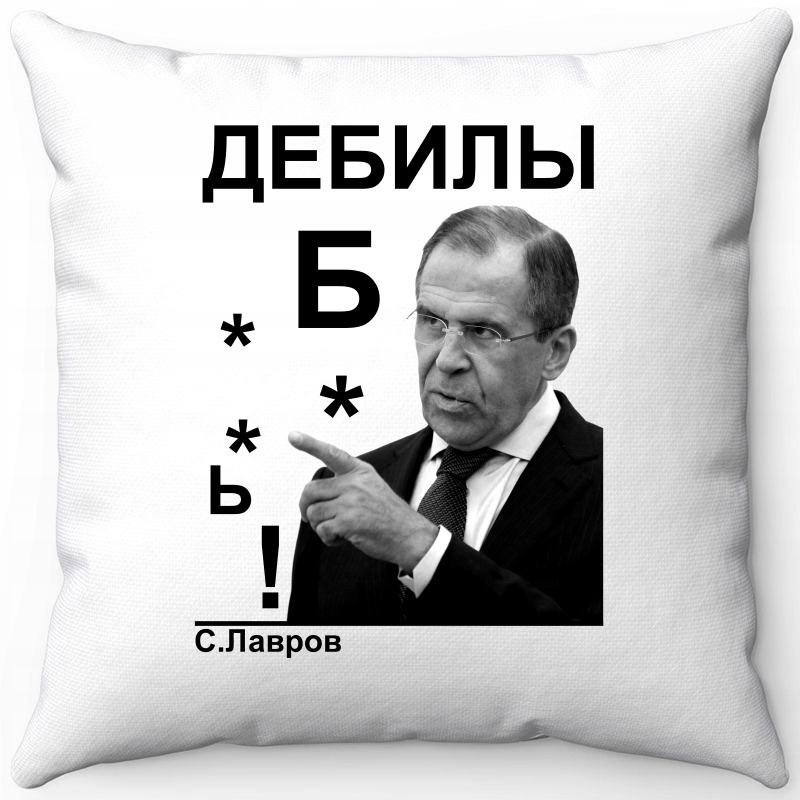 

Подушка декоративная Море Маек Белая 40х40, Лавров дебилы, Белый, Белая 40х40