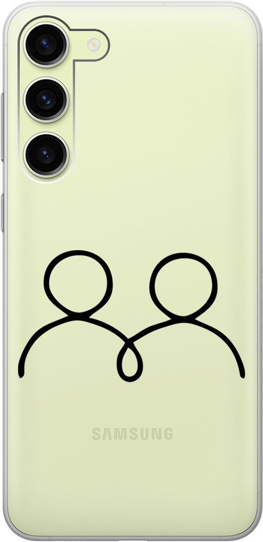 

Чехол на Samsung Galaxy S23+ с 3D принтом "Couple Lines" прозрачный, Прозрачный;черный, 158388