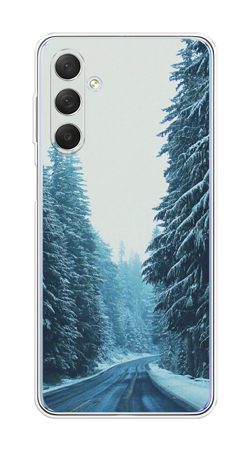 

Чехол на Samsung Galaxy M54 "Зима 9", Бежевый;голубой;черный, 2108250-2