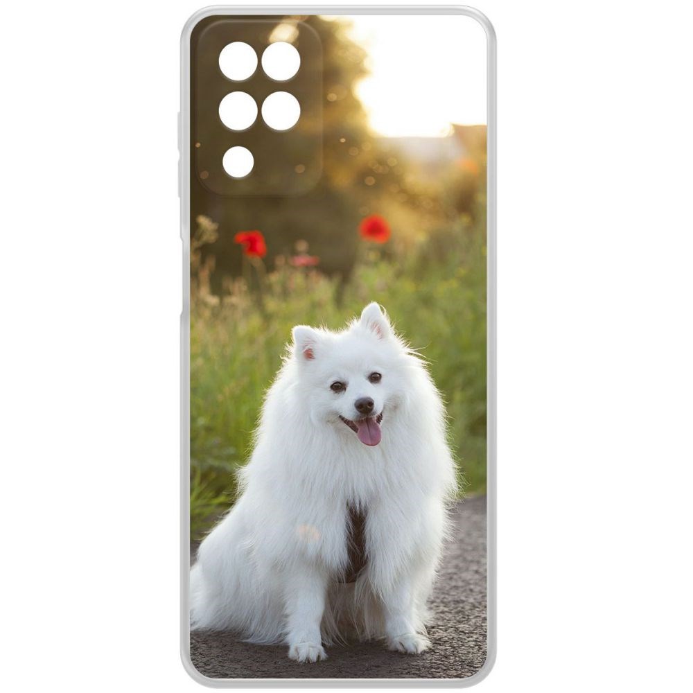 

Чехол-накладка Белый шпиц для Samsung Galaxy A12 (A125), Прозрачный