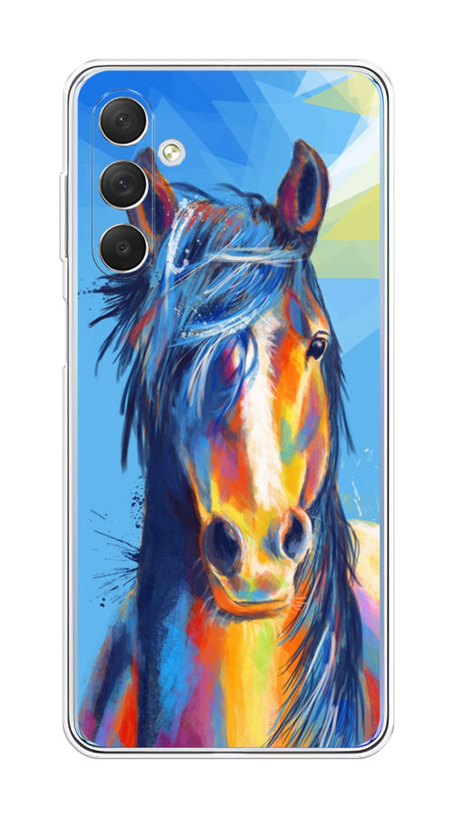 

Чехол на Samsung Galaxy M54 "Лошадь арт 3", Голубой;желтый;синий, 2108250-1