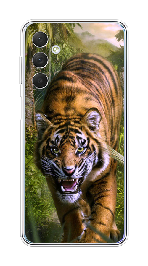 

Чехол на Samsung Galaxy M54 "Тигр в джунглях 2", Оранжевый;зеленый, 2108250-1
