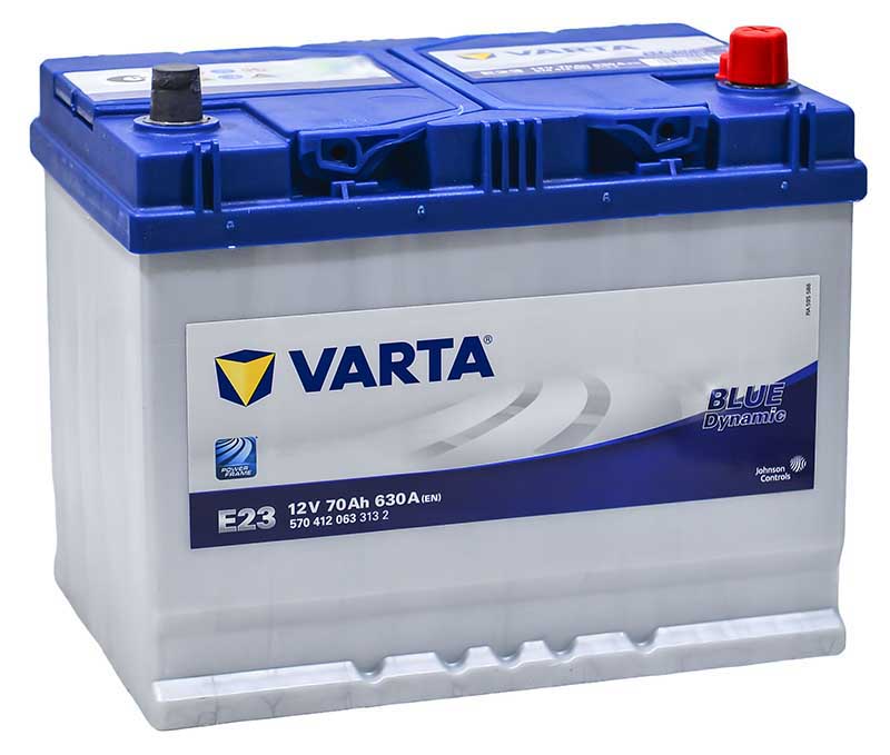 

Аккумулятор Varta Blue Dynamic Asia E23 70 А/ч 630 A обр. пол. Азия авто 570412 с борт