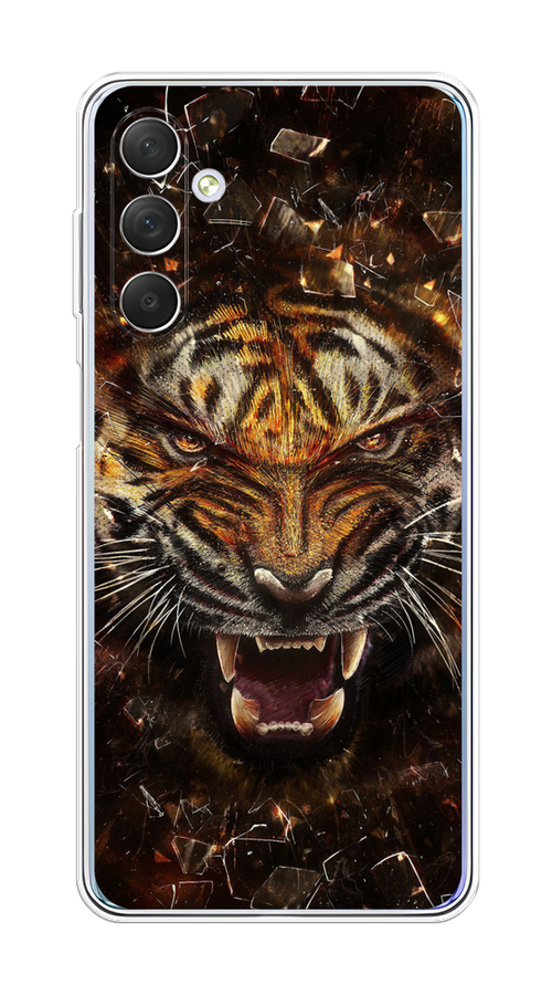 

Чехол на Samsung Galaxy M54 "Тигр осколки", Оранжевый;серый;черный, 2108250-1