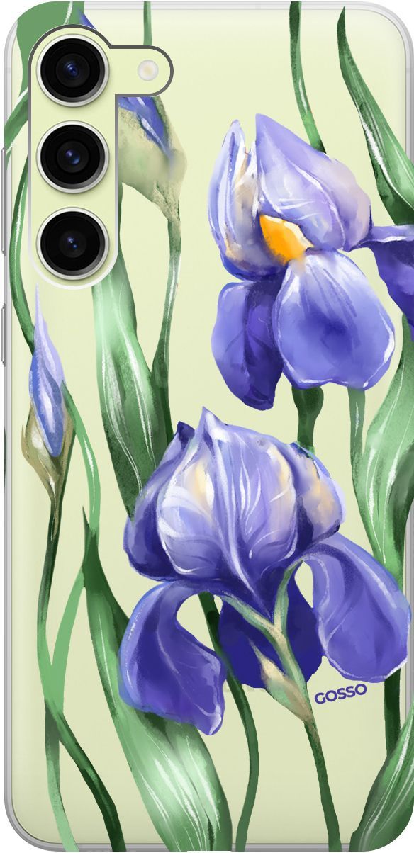 

Чехол на Samsung Galaxy S23+ с 3D принтом "Amazing Irises" прозрачный, Прозрачный;белый, 158387