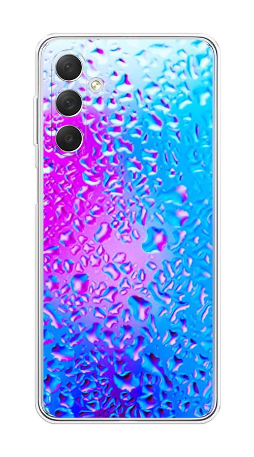 

Чехол на Samsung Galaxy M54 "Капли на стекле", Бирюзовый;розовый, 2108250-3