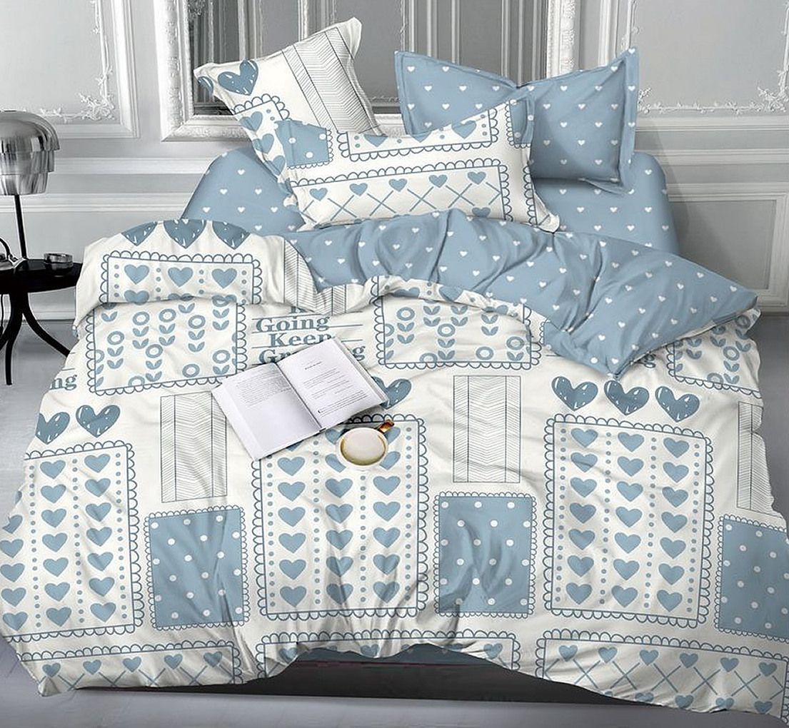 

Комплект постельного белья Maktex 00-00210139 голубой,сатин