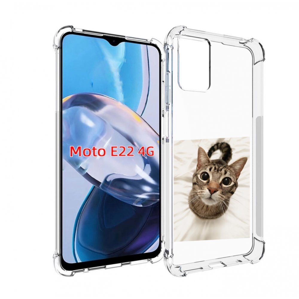 

Чехол MyPads Котик для Motorola Moto E22 4G / E22i 4G, Прозрачный, Tocco
