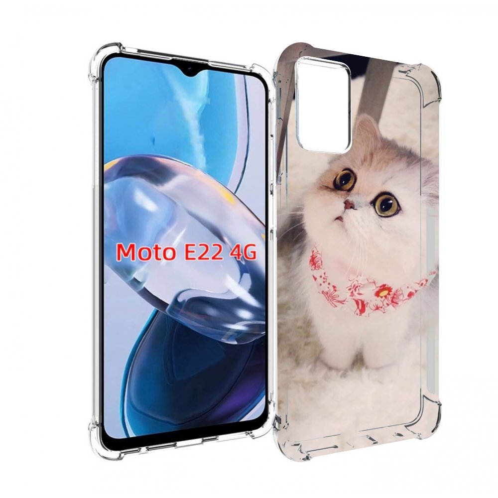 

Чехол MyPads Котеночек женский для Motorola Moto E22 4G / E22i 4G, Прозрачный, Tocco