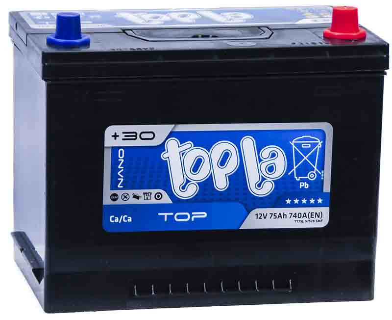 

Аккумулятор Topla Asia Top 75 А/ч 740 А обр. пол. 118875 Азия авто (260x175x220) с борт