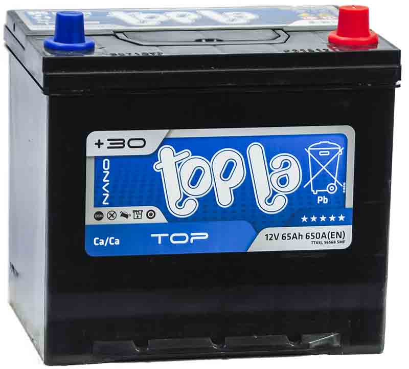 

Аккумулятор Topla Asia Top 65 А/ч 650 A обр. пол. 118667 Азия авто (232x173x225) с борт