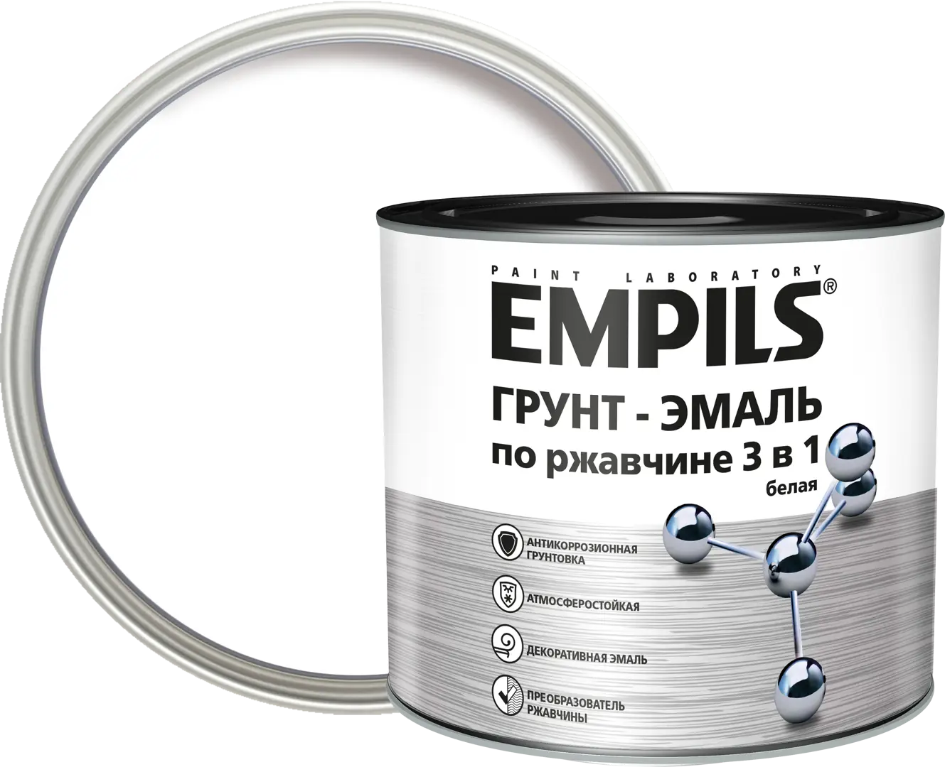 

Грунт-эмаль по ржавчине 3 в 1 Empils PL цвет белый 2.7 кг