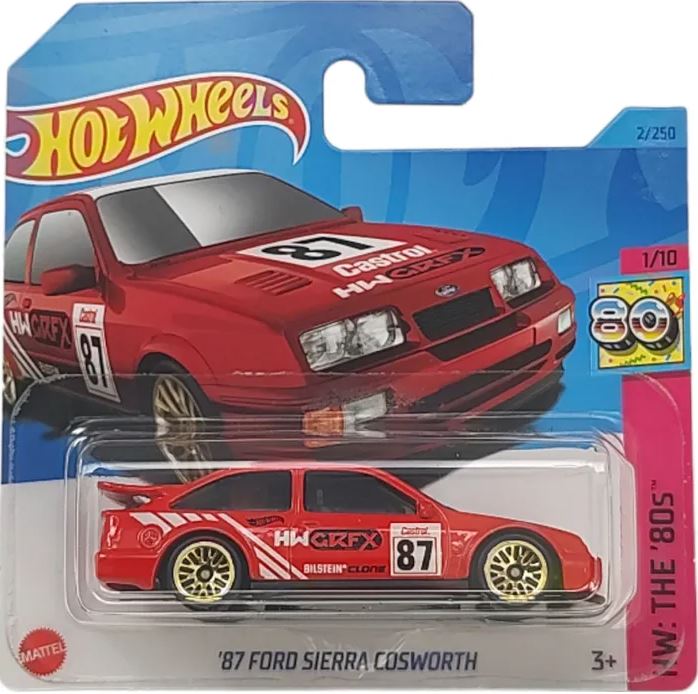 

Машинка Hot Wheels 87 FORD SIERRA COSWORTH красная 5785HKG79, Красный