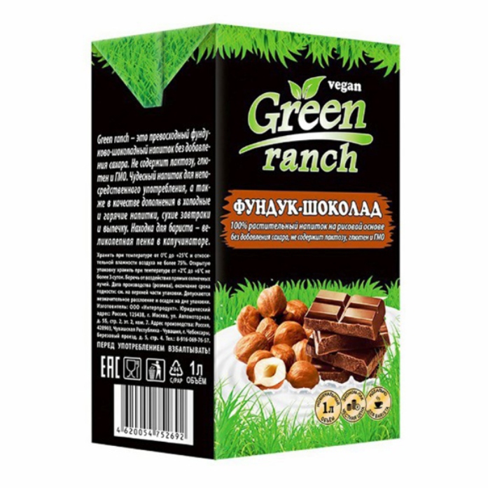Напиток ореховый Green Ranch фундук-шоколад 3,2% 1 л