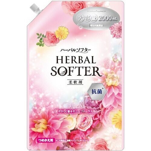 фото Кондиционер для белья mitsuei herbal softer с нежным ароматом цветов, 2л