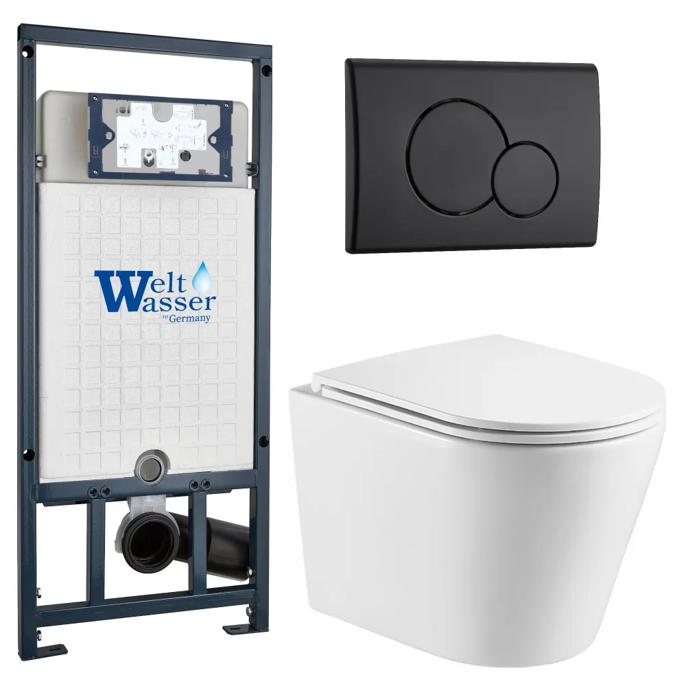 

Комплект WeltWasser 10000011516 унитаз Salzbach 043 GL-WT + инсталляция + кнопка смыва M