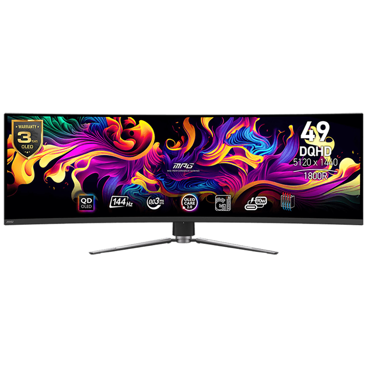 

49" Монитор MSI MPG 491CQP черный 144Hz 5120x1440 qled, MPG 491CQP