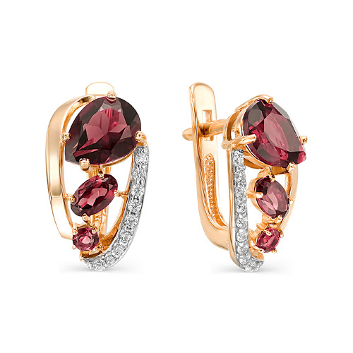 

Серьги из красного золота Magic Stones 02-1-648-01, топаз\ фианит, 02-1-648-01