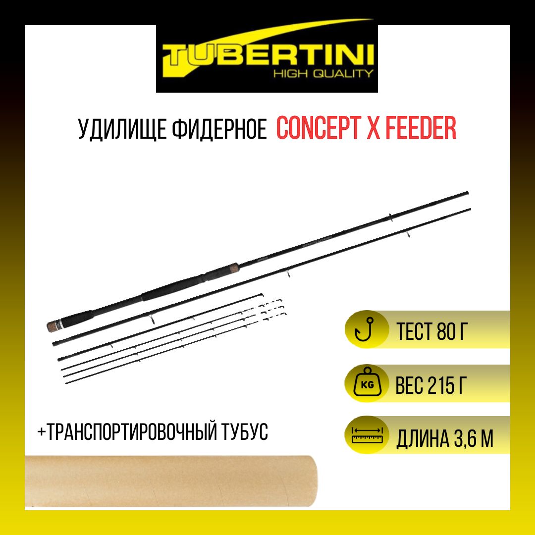 Удилище фидерное Tubertini Concept X Feeder 390 м Medium Action 33 секции 22799₽