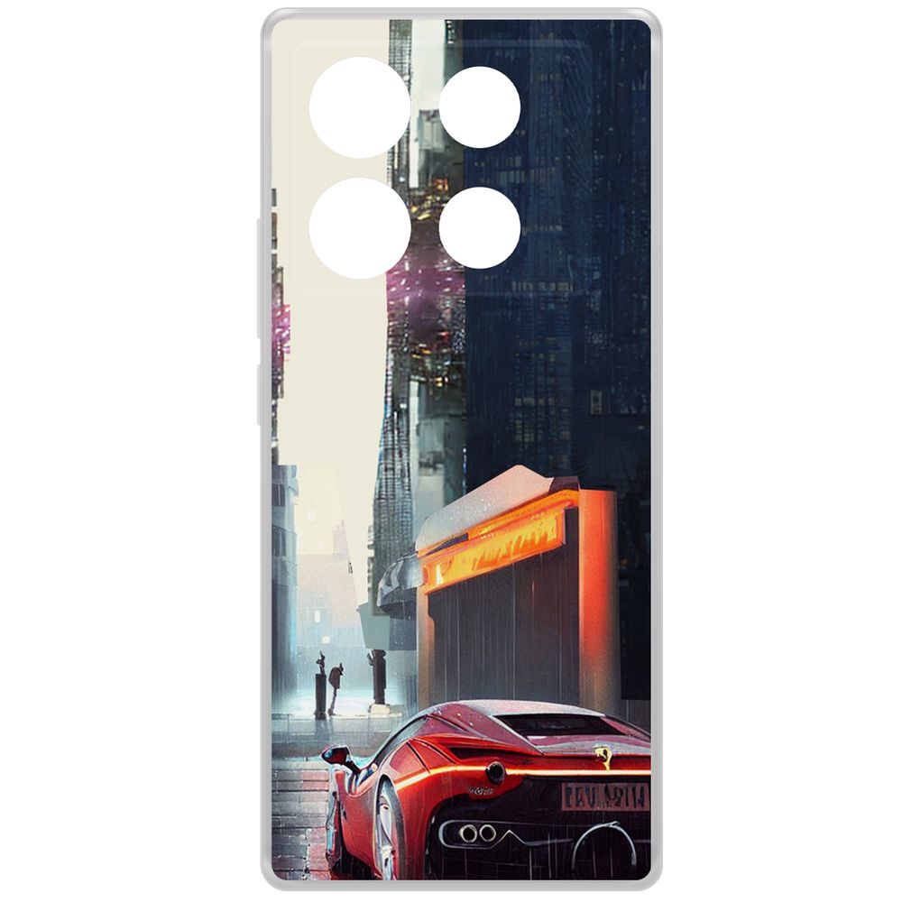 

Чехол-накладка Krutoff Clear Case Сити для INFINIX Note 40, Прозрачный