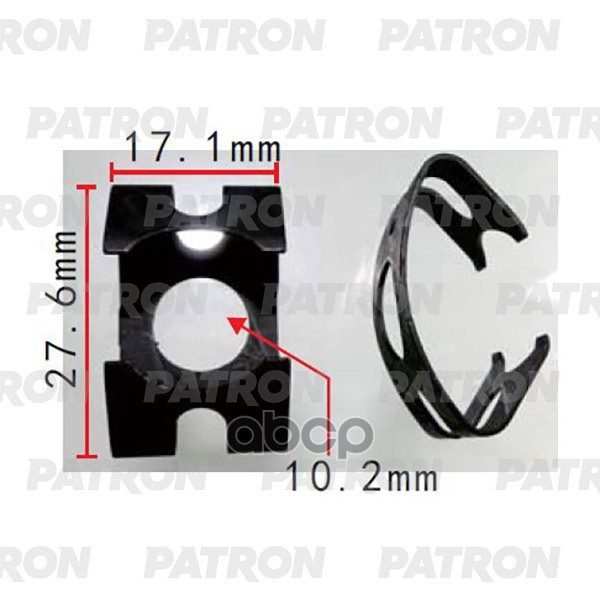 

Скоба Крепежная Аudi Vw Тормозного Шланга Т=27.6, F=17.1 PATRON p372202