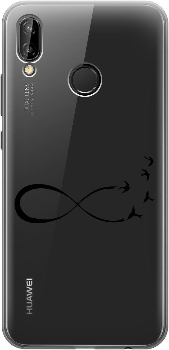 

Чехол на Huawei P20 Lite/Nova 3e "Infinity" прозрачный, Прозрачный;черный, 5251