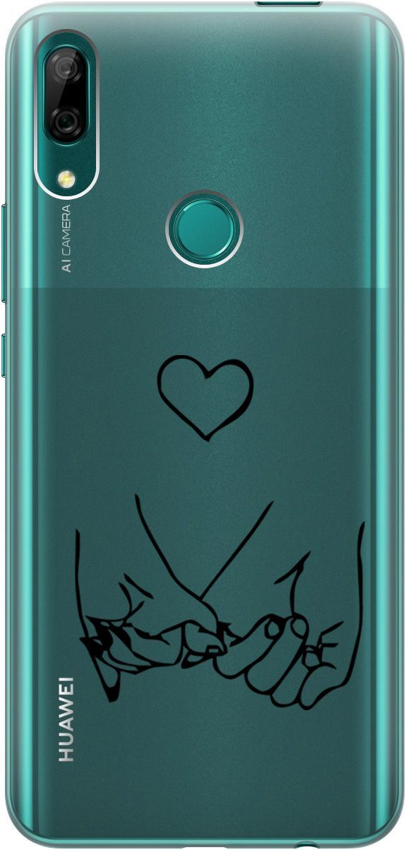 

Чехол на Honor 9X/Huawei P Smart Z/Y9 Prime (2019) "Lovers Hands" прозрачный, Прозрачный;черный, 5248