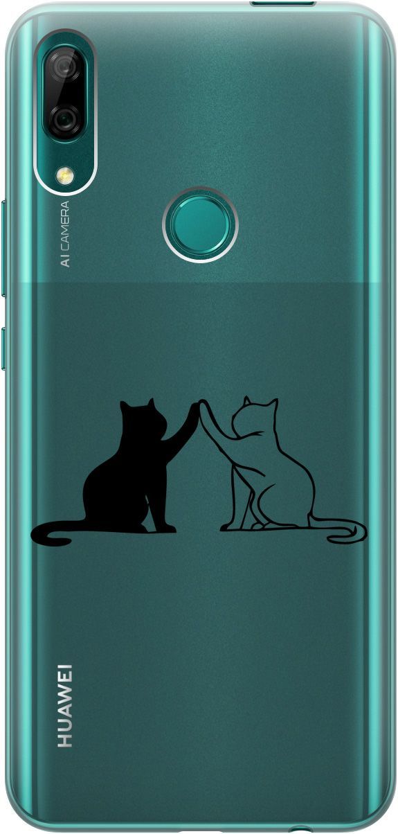 

Чехол на Honor 9X/9X Premium/Huawei P Smart Z/Y9 Prime (2019) "Cats" прозрачный, Прозрачный;черный, 5248