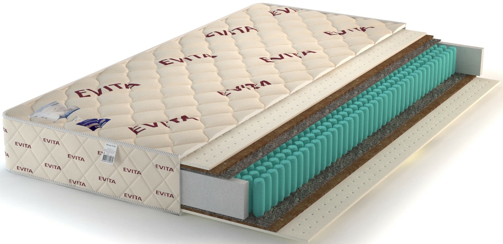 

Матрас Evita Rational 140x195, Белый, Rational