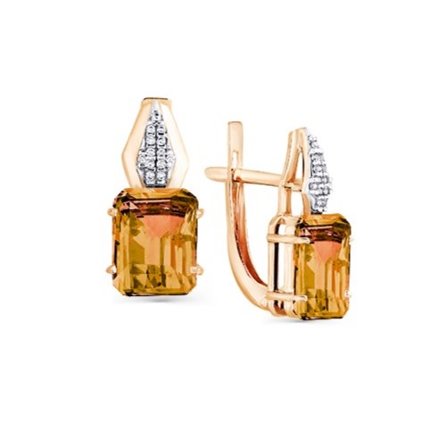 

Серьги из красного золота Magic Stones 02-2-595-5901-011, султанит\ фианит, 02-2-595-5901-011