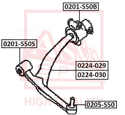

Рычаг подвески ASVA 0224-030