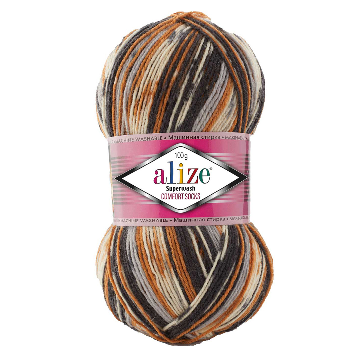 

Пряжа ALIZE Superwash Comfort Socks 100г, 420м, SW шерсть, 7651 секционный, 5 мотков, Коричневый
