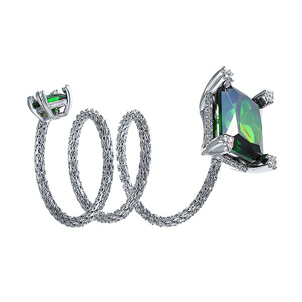 

Кольцо из серебра с фианитом/стеклом р. 18,5 JV SRT00034_KO_US_001_WG, SRT00034_KO_US_001_WG