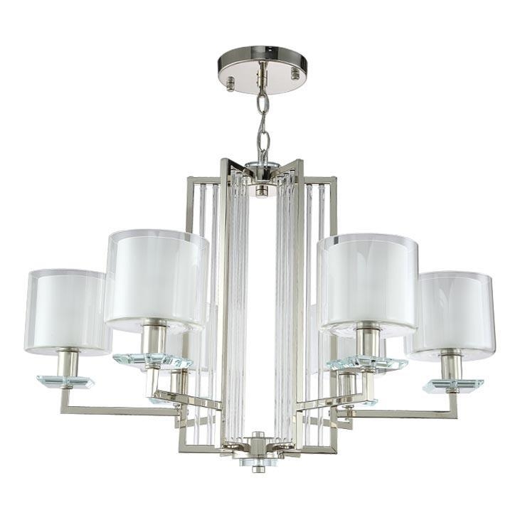 

Подвесная люстра Crystal Lux с поддержкой Маруся NICOLAS SP-PL6 NICKEL/WHITE-М