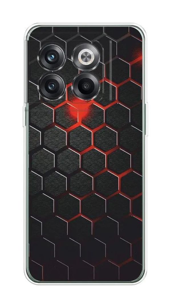 

Чехол Awog на OnePlus Ace Pro / ВанПлас Ace Pro "Фон соты красные", Красный;черный, 153350-3