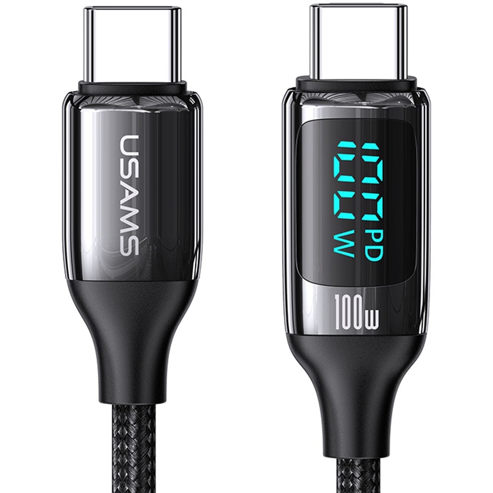 Кабель Usams U78 USB-Lightning 1.2 м, чёрный